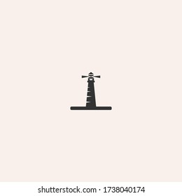 Light House logo icon template design in Vector illustration