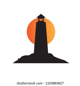 light house logo ilustration vector template design icon 2
