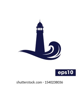 Light house logo, Lighthouse icon. Lighthouse Vector illustration for graphic design