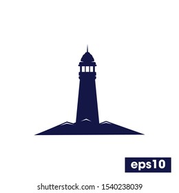 Light house logo, Lighthouse icon. Lighthouse Vector illustration for graphic design