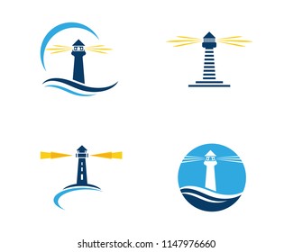 Light House Logo Template icon vector illustration 
