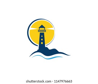 Light House Logo Template icon vector illustration 