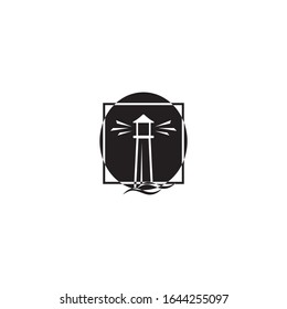 Light House Logo Template icon vector illustration 
