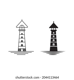 Light House Logo Template icon vector illustration 