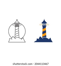 Light House Logo Template icon vector illustration 