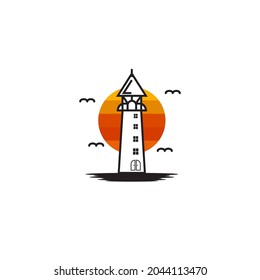 Light House Logo Template icon vector illustration 