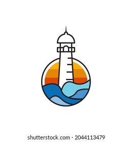 Light House Logo Template icon vector illustration 