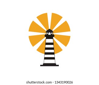 Light House Logo Template Illustration