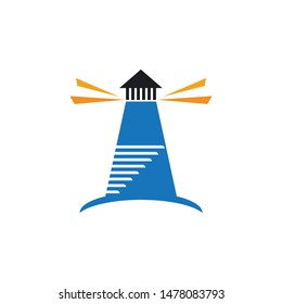 Light house logo template vector icon design