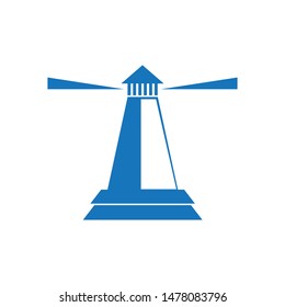 Light house logo template vector icon design