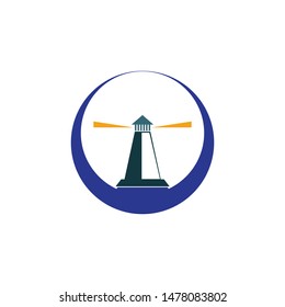 Light house logo template vector icon design