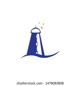 Light house logo template vector icon design