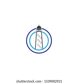 Light house logo template vector icon design