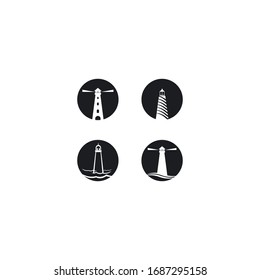 Light house logo template vector icon design