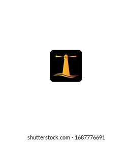 Light house logo template vector icon design