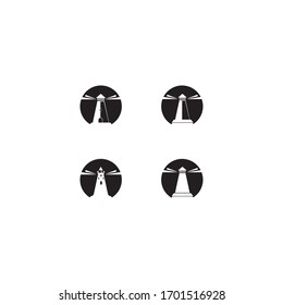 Light house logo template vector icon design