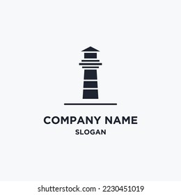 Light house logo template vector illustration design