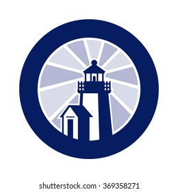 light house logo vector.