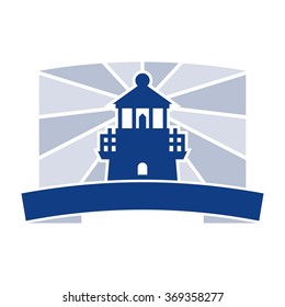 light house logo vector.