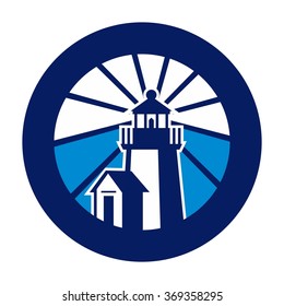 light house logo vector.