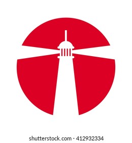 light house logo vector.