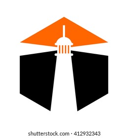 light house logo vector.