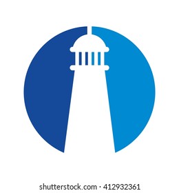 light house logo vector.