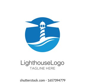 Light house logo vector design template