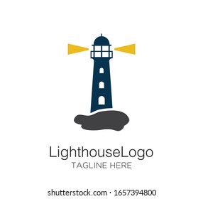 Light house logo vector design template