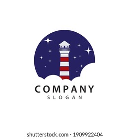 Light house logo vector design