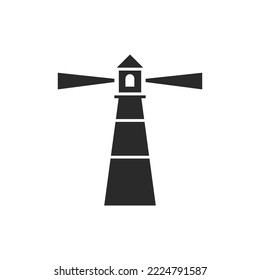 Light House Logo Vector Flat Design Template