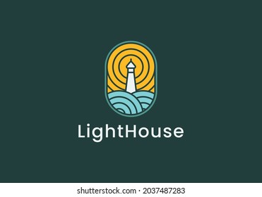 Light House Logo vector illustration design
