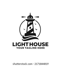 Light house logo vector illustration