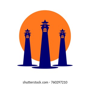 Light house. Logo vector illustration