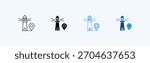 Light House Multiple Icon Illustration Vector