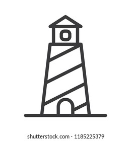 light house nautical marine line arts black vector icon template