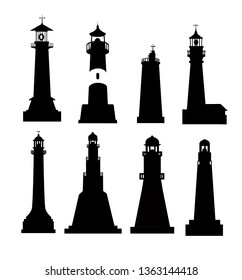 Light House Silhouette Set
Vector illustration 
