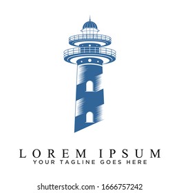 Light house in simple and unique image graphic icon logo design abstract concept vector stock. Can be used as a symbol related to property or beach