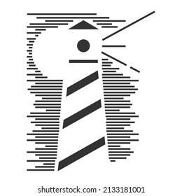 Light house sketch vector illustration