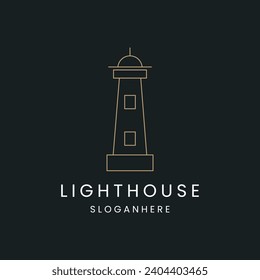 Light house style logo icon design template flat vector