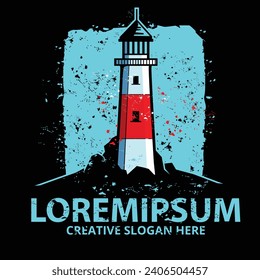 light house, suitable for t shirt