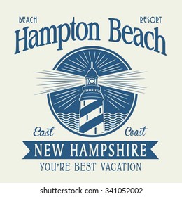 light house typography, t-shirt graphics, vectors