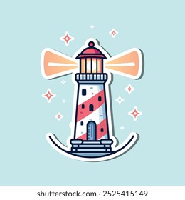 Light house vector art illustration design