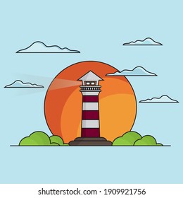 Light house vector design illustration