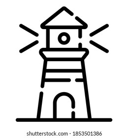 light house vector icon thin line style for Web and Mobile.