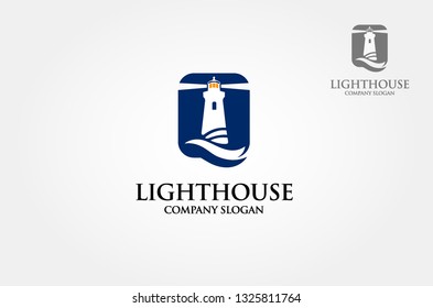 Light House Vector Logo Template. A Clean, Simple, Sharp and Professional Logo, suitable for Consulting firm, IT firm, Business, etc.
