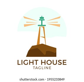light house vector logo template design