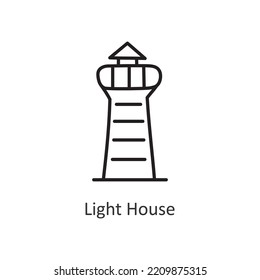 Ilustración de diseño de iconos del contorno del vector de la casa luminosa. Símbolo de viaje sobre archivo EPS 10 de fondo blanco