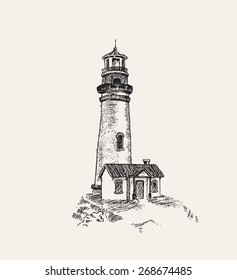 Light House Vector Sketch 