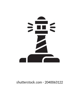 Light House vector solid icon style illustration. Eps 10 file